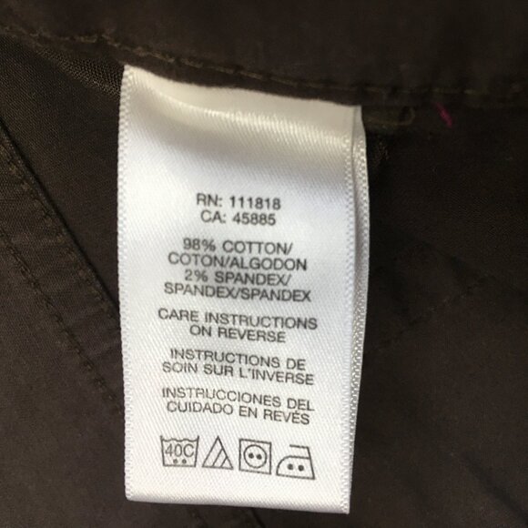 MICHAEL KORS Brown Faux Zip Pockets Logo Hardware 5 Pocket Jeans - Picture 3 of 14